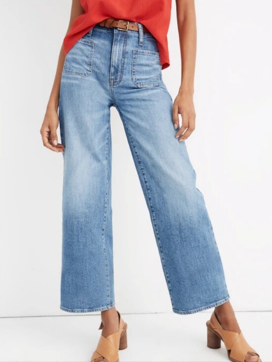 Madewell Denim - Madewell Wide-Leg Crop Jeans Size 33P